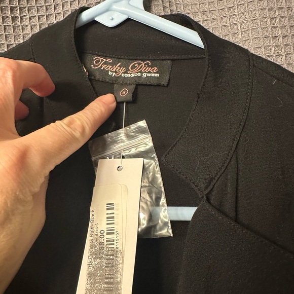 BLACK Trashy Diva 80s Lady Dress - Picture 3 of 6